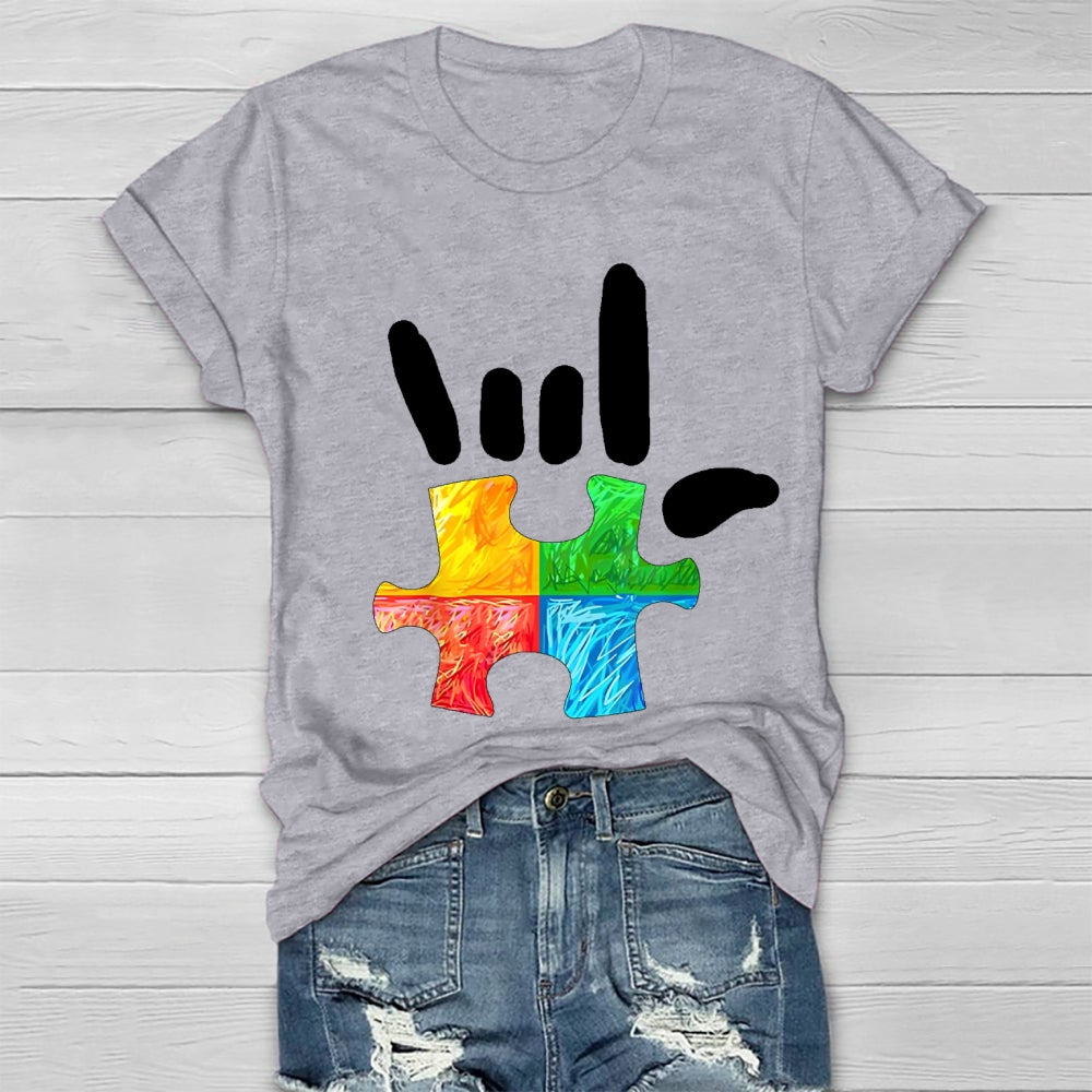 Autism Loves Gestures Healthwear T-shirt