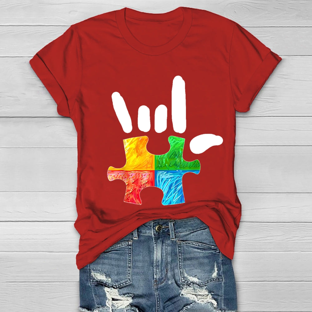 Autism Loves Gestures Healthwear T-shirt