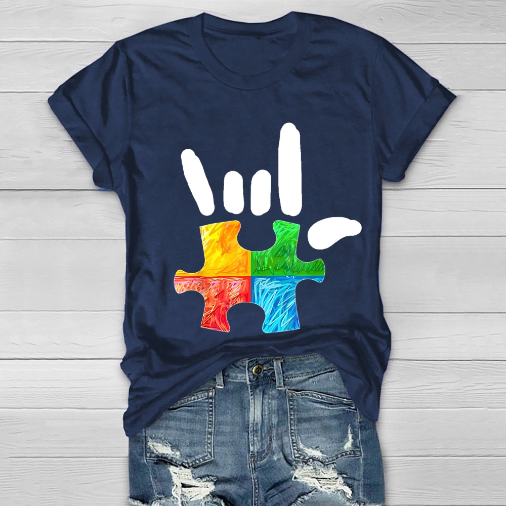 Autism Loves Gestures Healthwear T-shirt