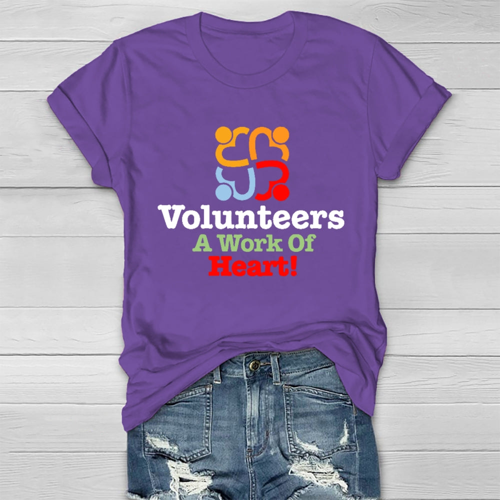 Volunteers A Work Of Heart Healthwear T-shirt