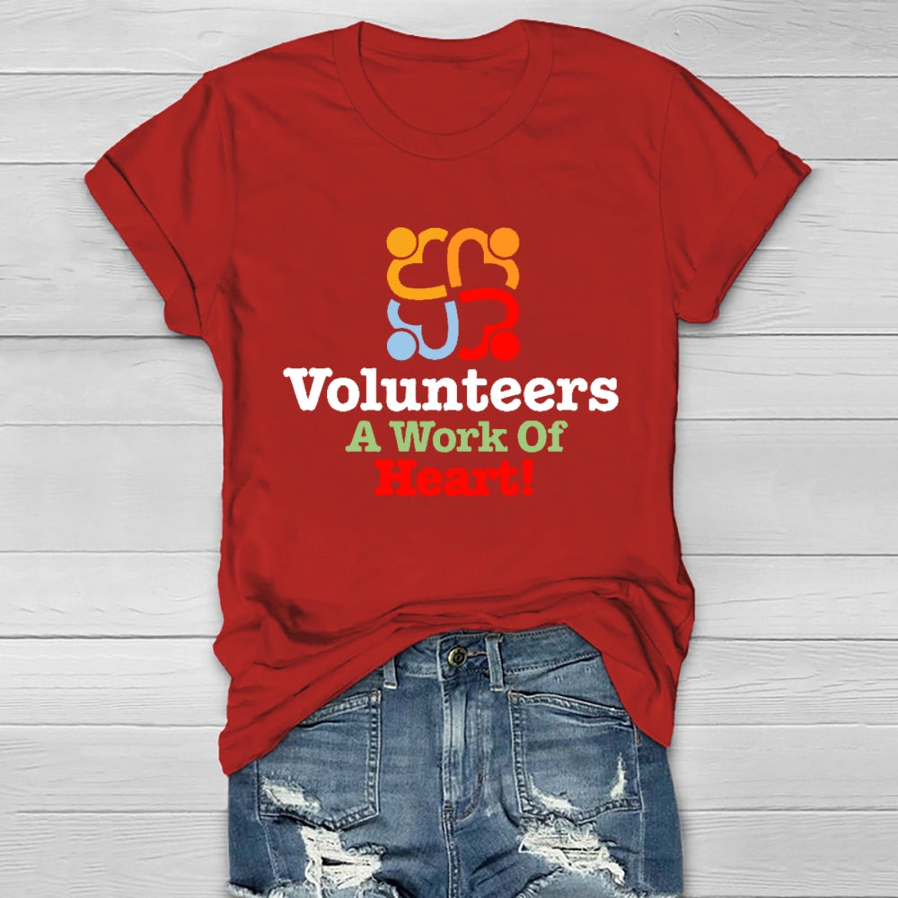 Volunteers A Work Of Heart Healthwear T-shirt