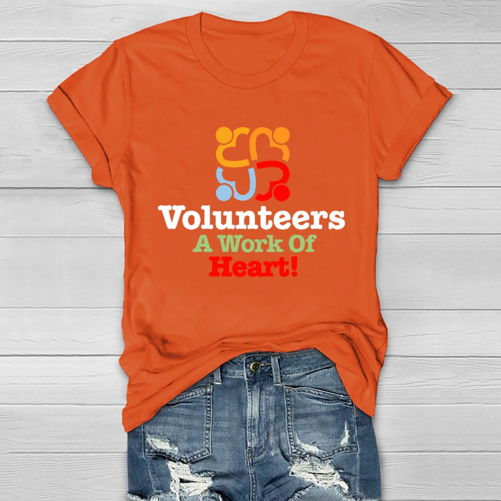 Volunteers A Work Of Heart Healthwear T-shirt
