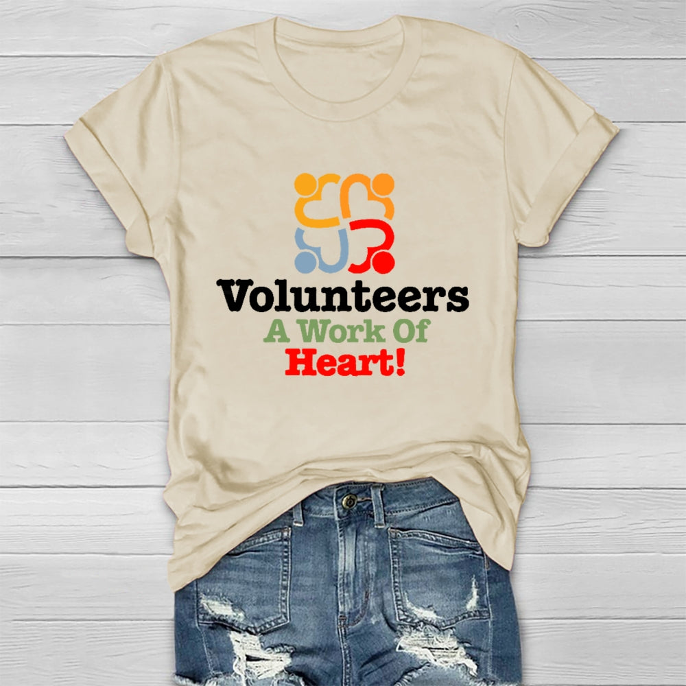 Volunteers A Work Of Heart Healthwear T-shirt