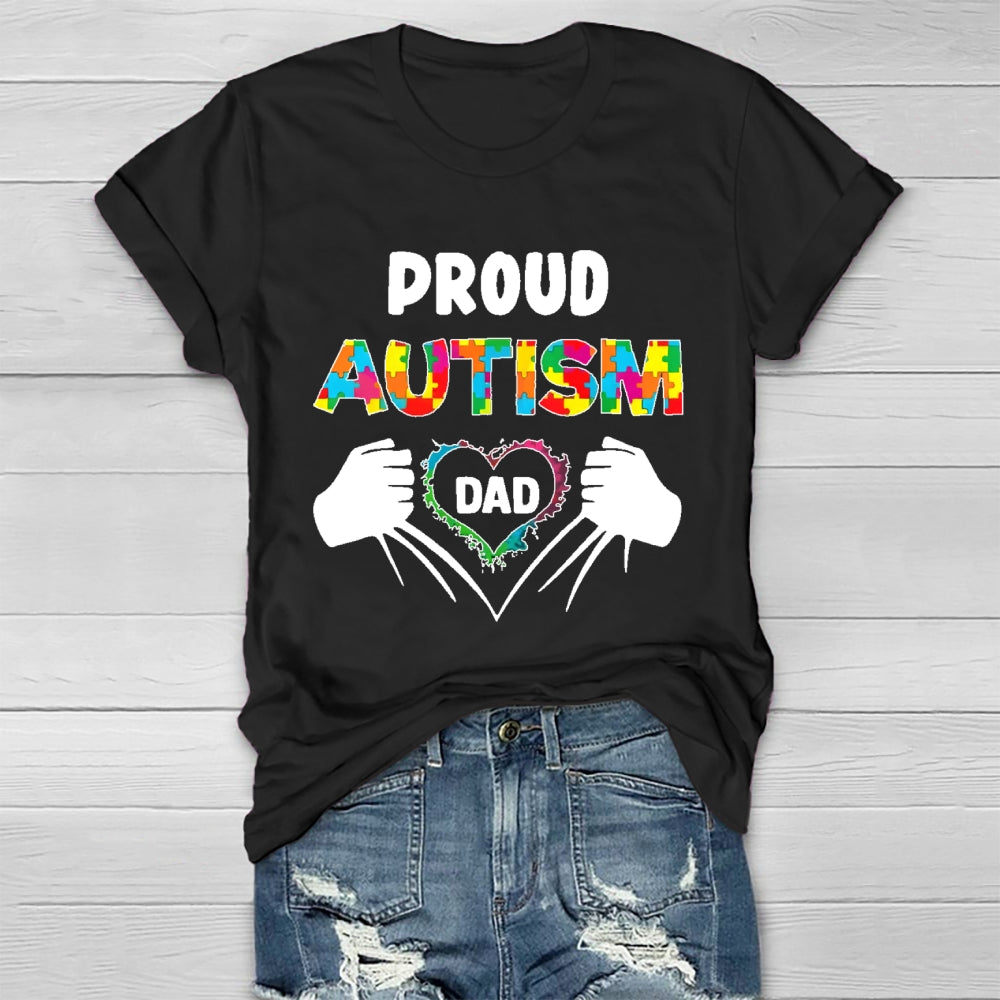 Proud Autism Dad  Healthwear T-shirt