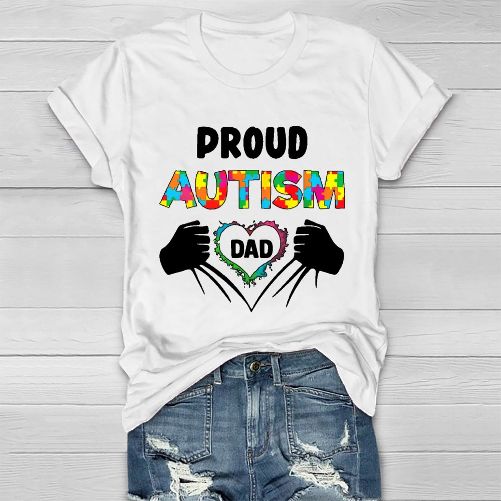 Proud Autism Dad  Healthwear T-shirt