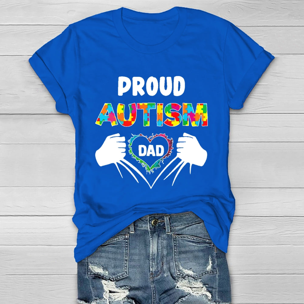 Proud Autism Dad  Healthwear T-shirt