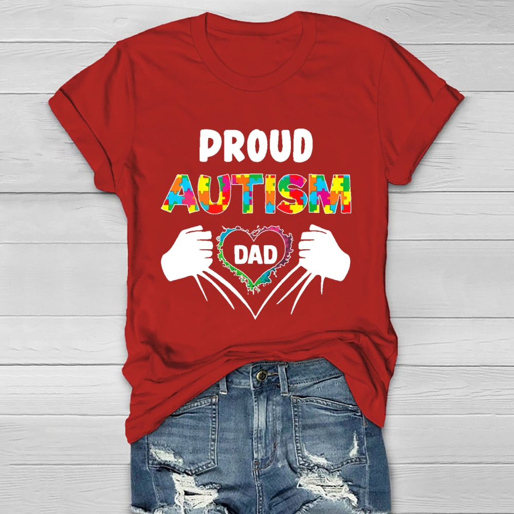 Proud Autism Dad  Healthwear T-shirt