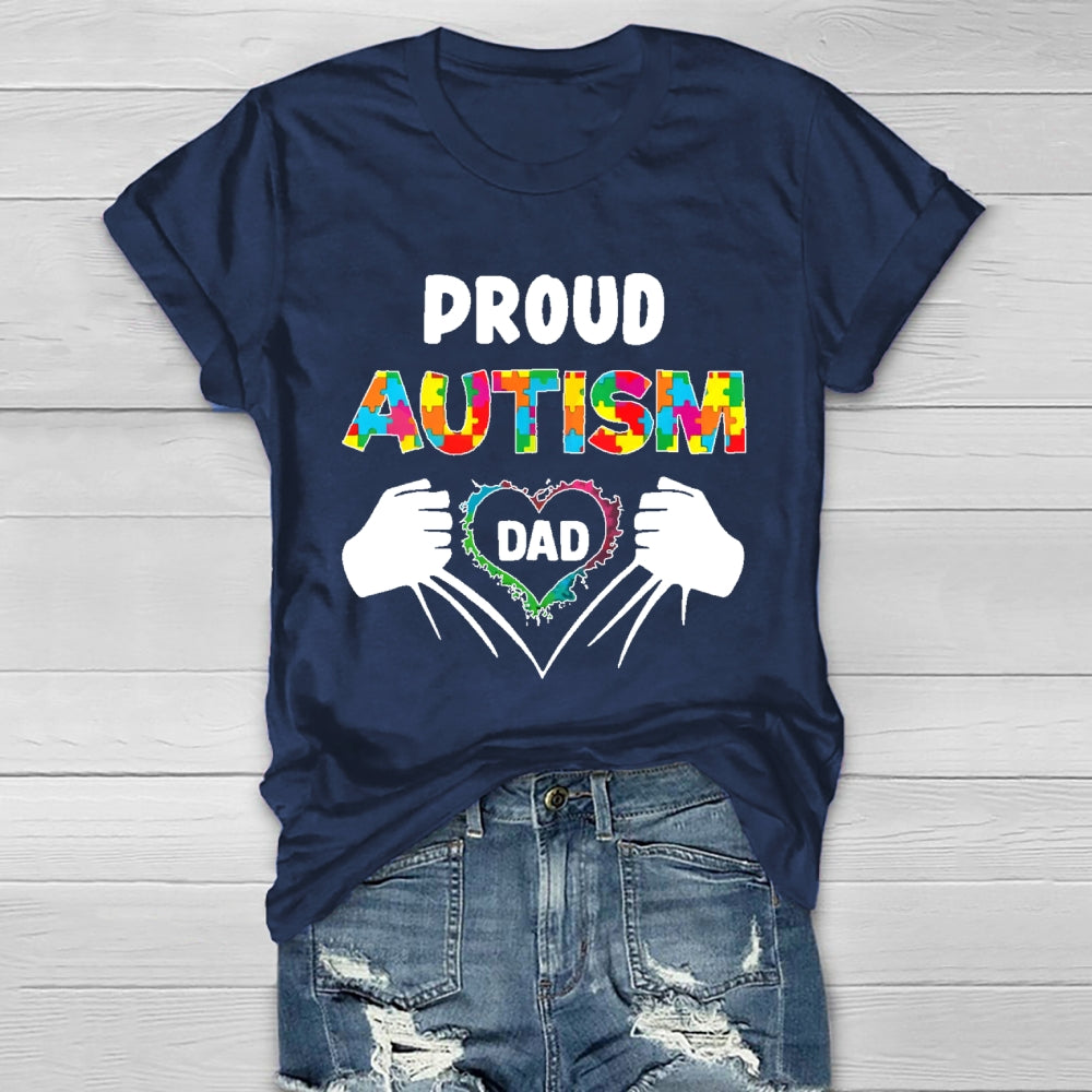 Proud Autism Dad  Healthwear T-shirt