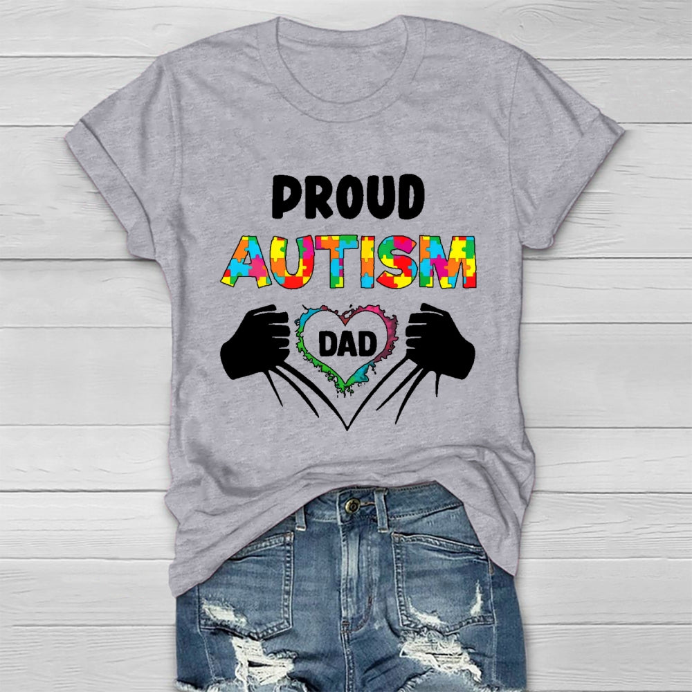 Proud Autism Dad  Healthwear T-shirt