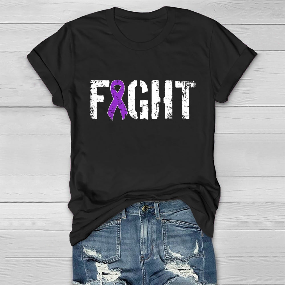 Fight Purple Ribbon Healthwear T-shirt