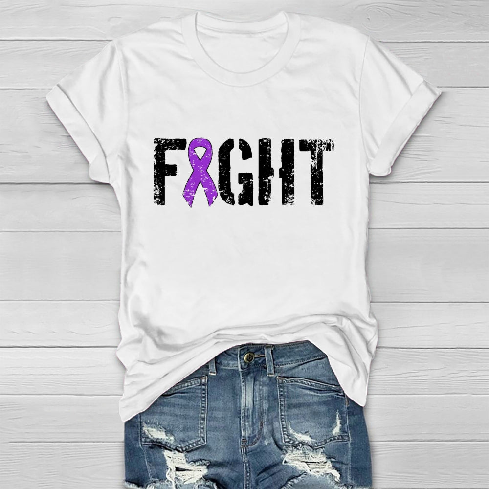 Fight Purple Ribbon Healthwear T-shirt