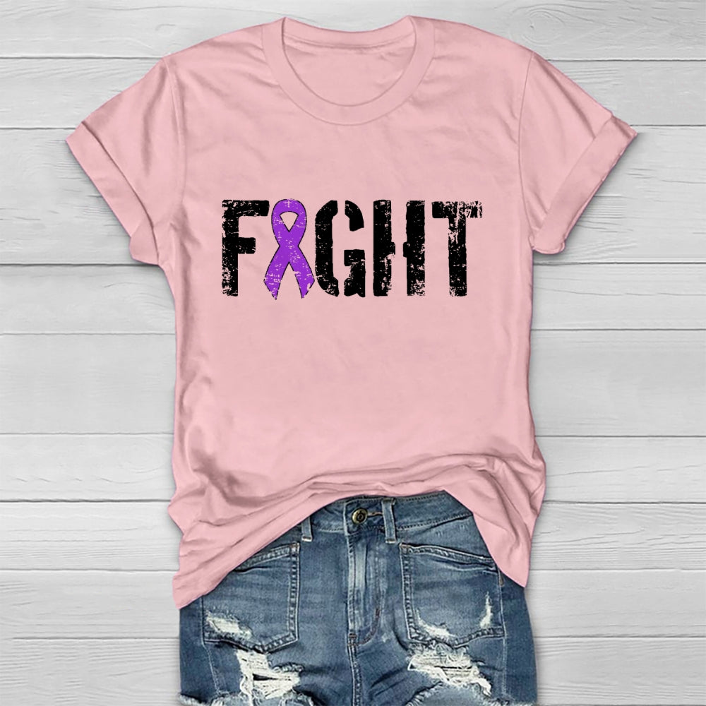 Fight Purple Ribbon Healthwear T-shirt