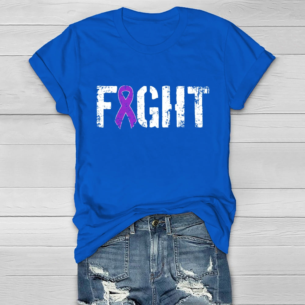 Fight Purple Ribbon Healthwear T-shirt