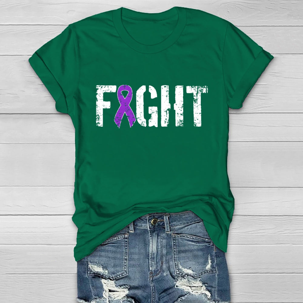 Fight Purple Ribbon Healthwear T-shirt