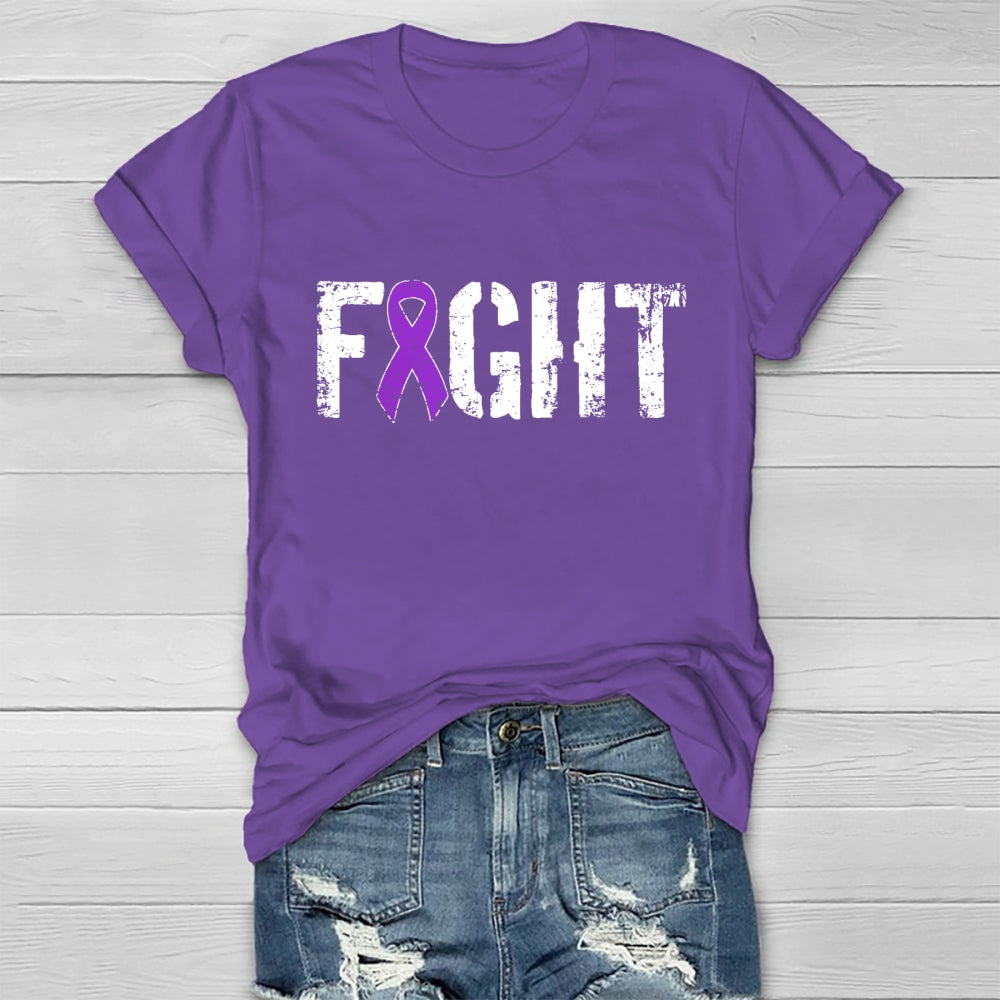 Fight Purple Ribbon Healthwear T-shirt