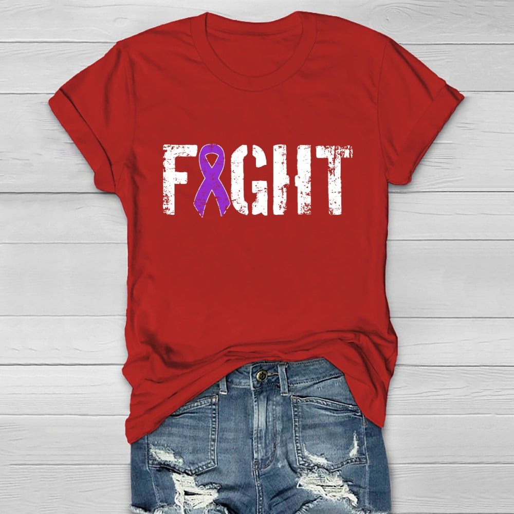 Fight Purple Ribbon Healthwear T-shirt