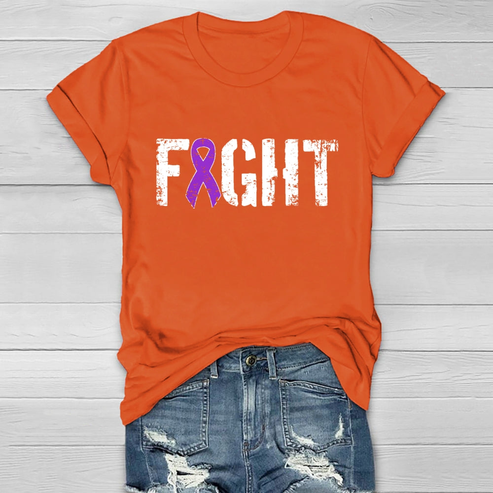 Fight Purple Ribbon Healthwear T-shirt