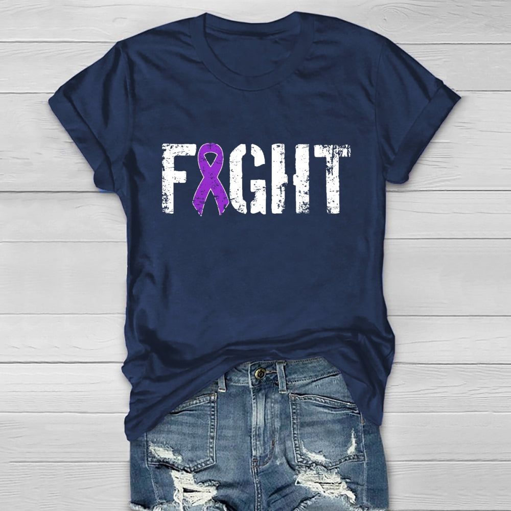 Fight Purple Ribbon Healthwear T-shirt