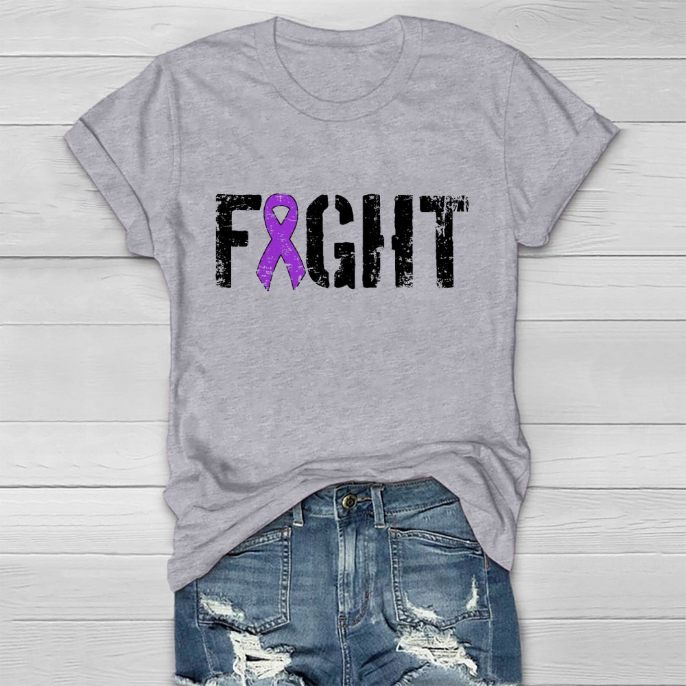 Fight Purple Ribbon Healthwear T-shirt