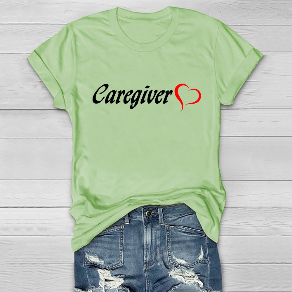 Caregiver With Love Healthwear T-shirt
