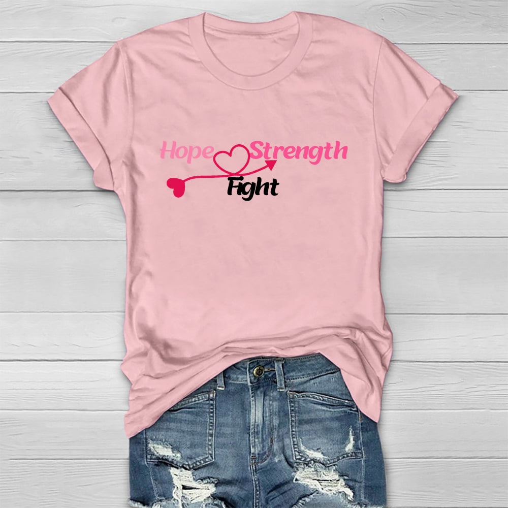 Hope Strength Fight  Healthwear T-shirt