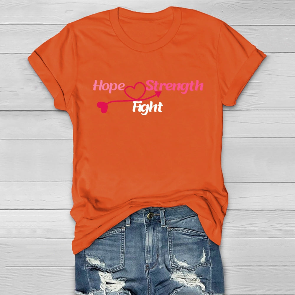 Hope Strength Fight  Healthwear T-shirt