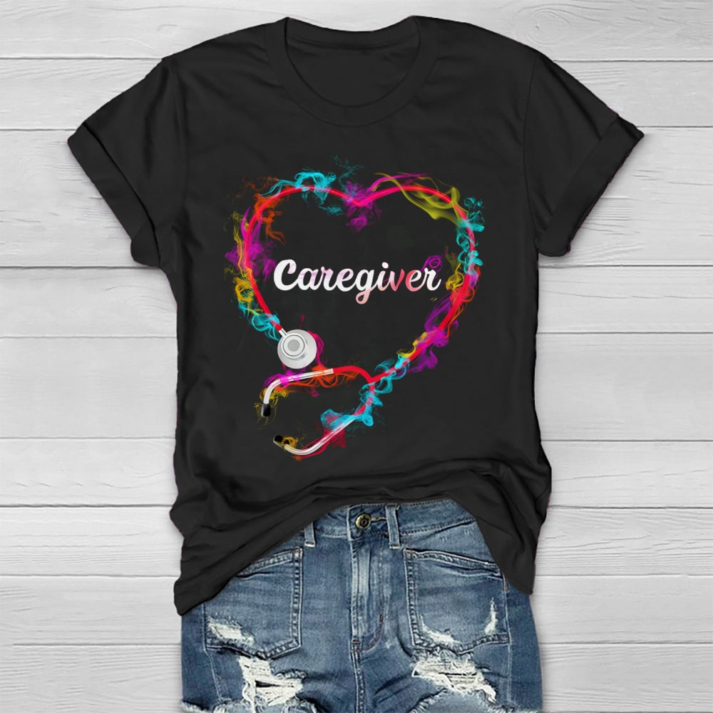 Caregiver Stethoscope Healthwear T-shirt