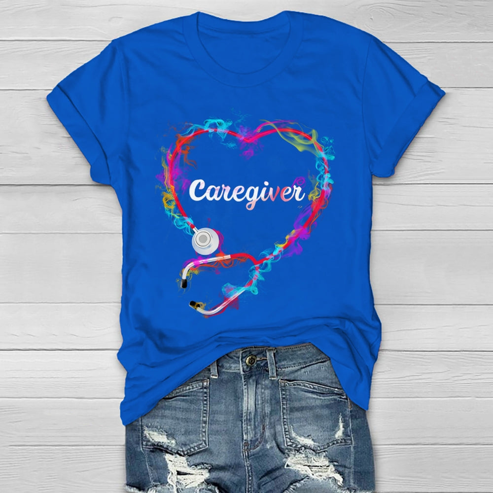 Caregiver Stethoscope Healthwear T-shirt