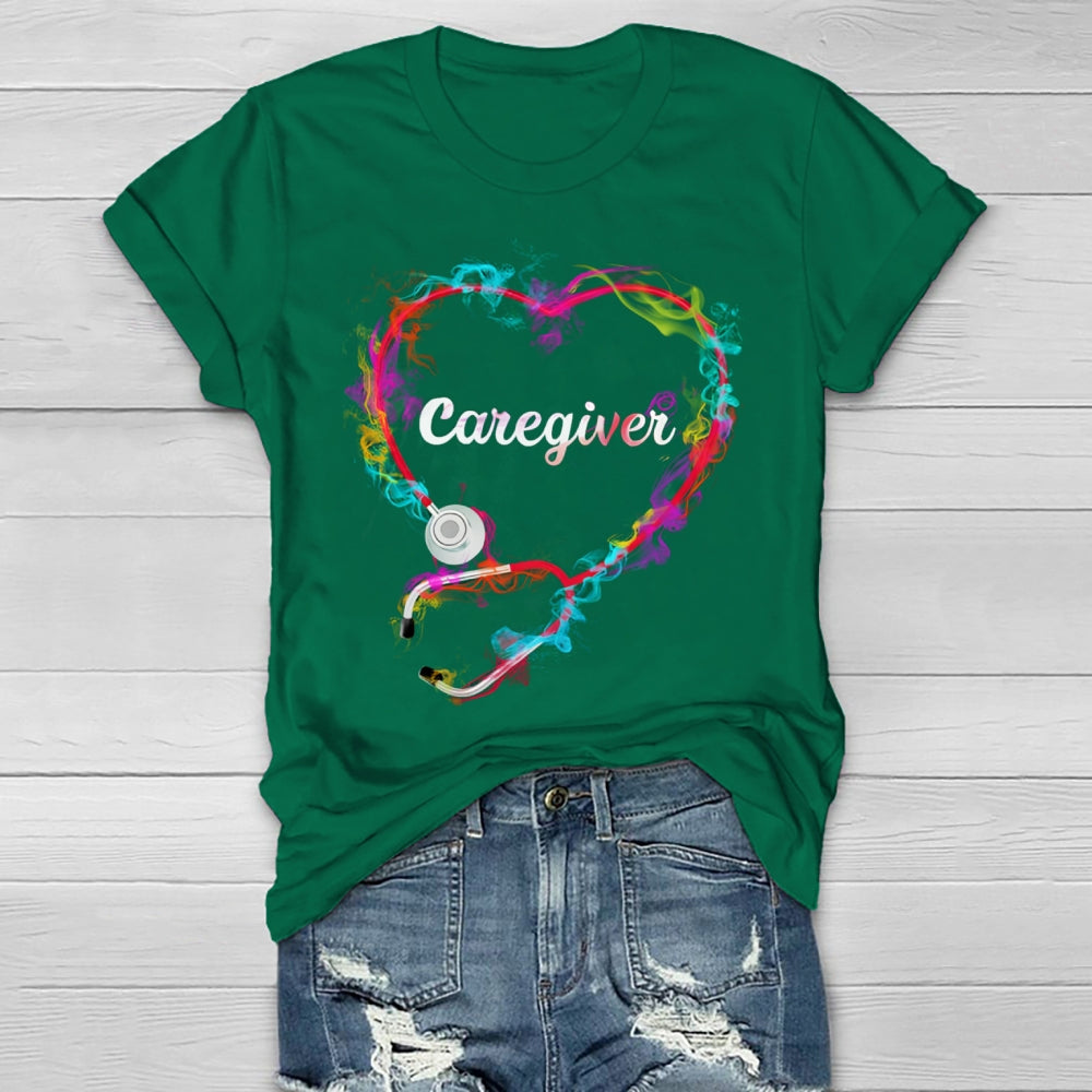 Caregiver Stethoscope Healthwear T-shirt