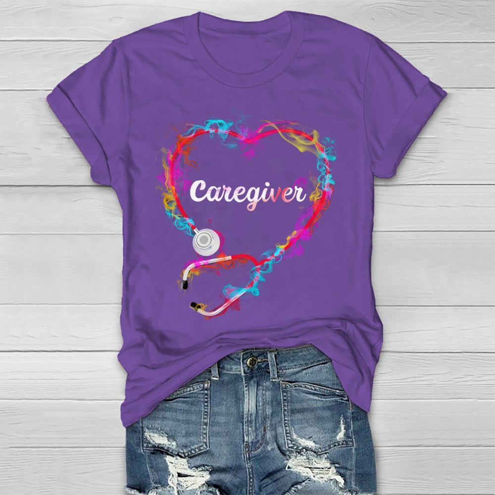 Caregiver Stethoscope Healthwear T-shirt