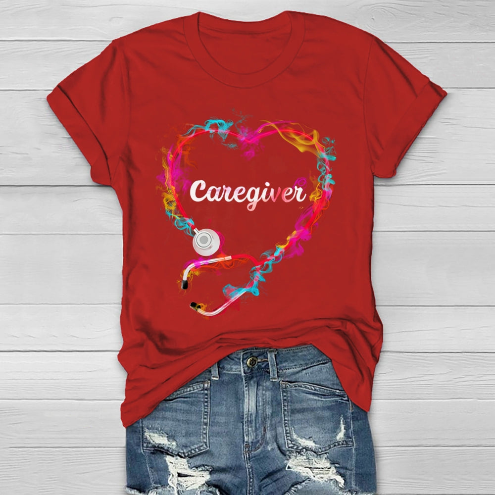 Caregiver Stethoscope Healthwear T-shirt