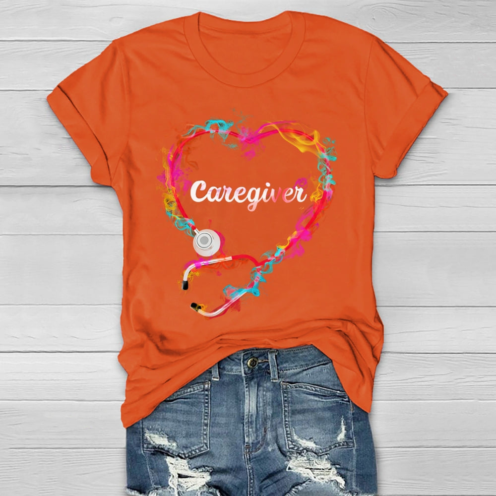 Caregiver Stethoscope Healthwear T-shirt