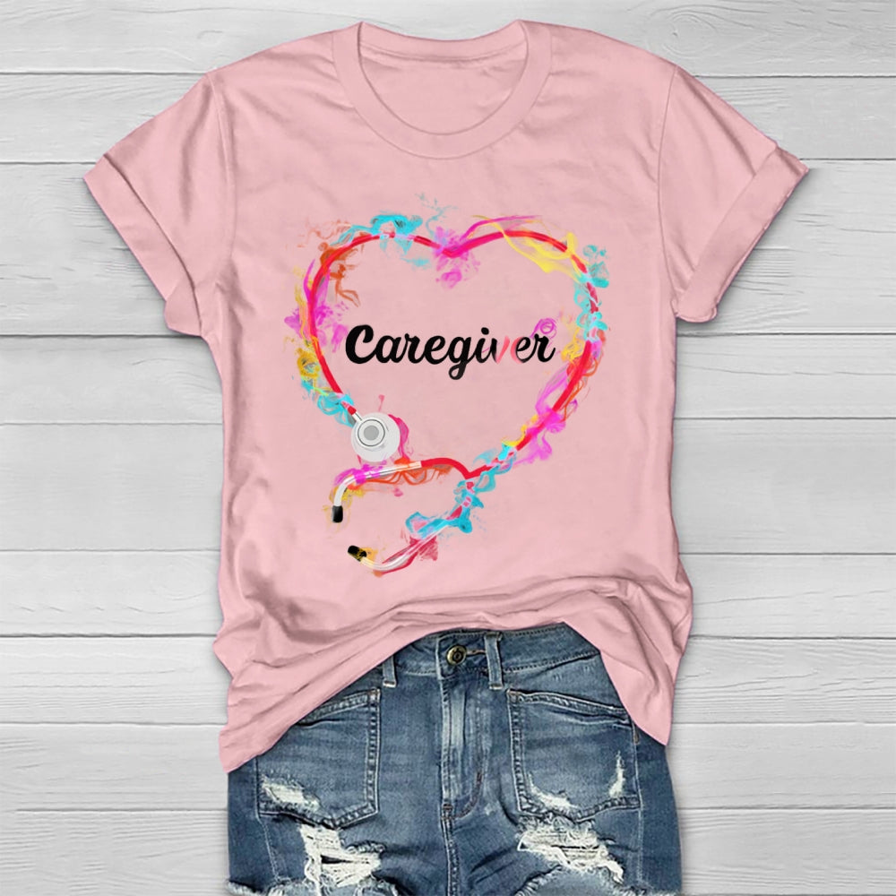 Caregiver Stethoscope Healthwear T-shirt
