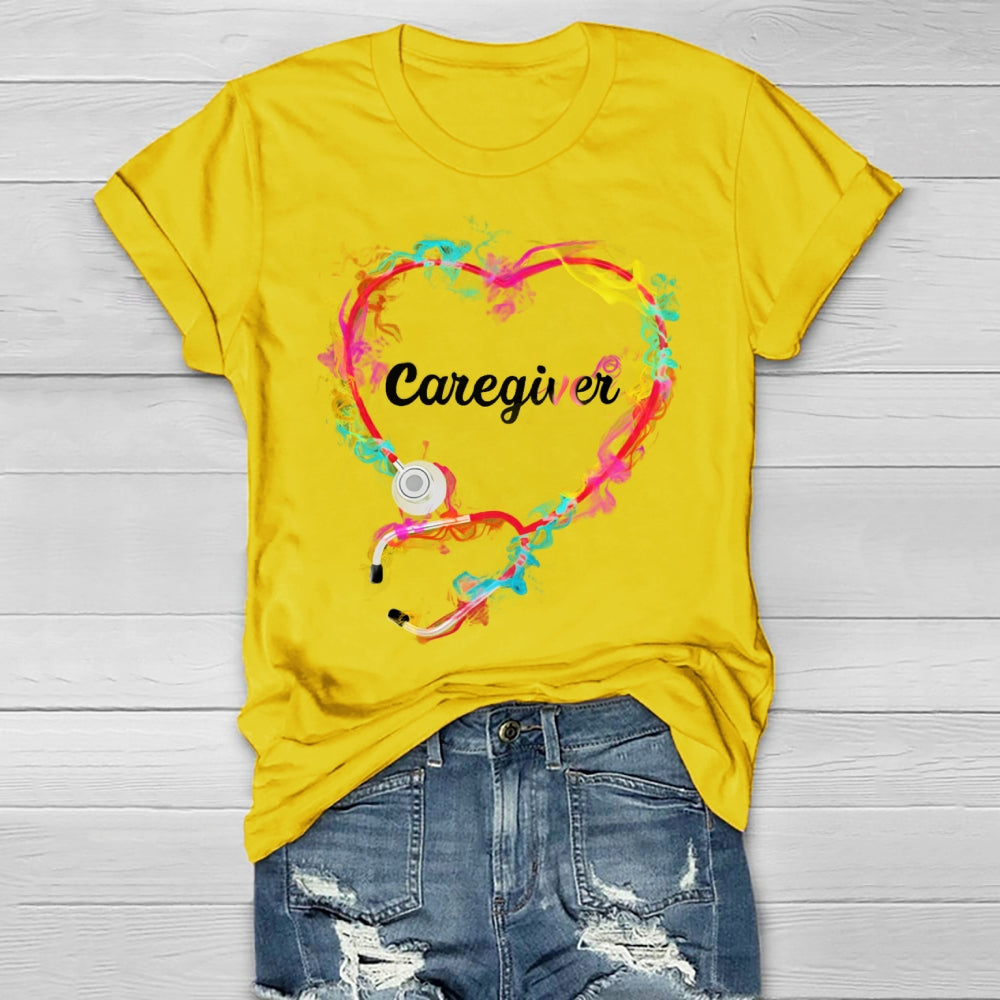 Caregiver Stethoscope Healthwear T-shirt