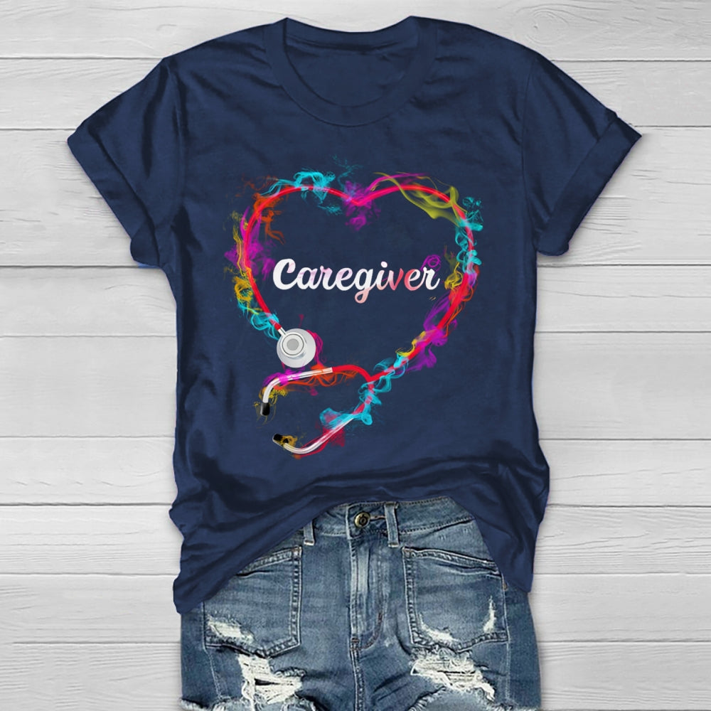Caregiver Stethoscope Healthwear T-shirt