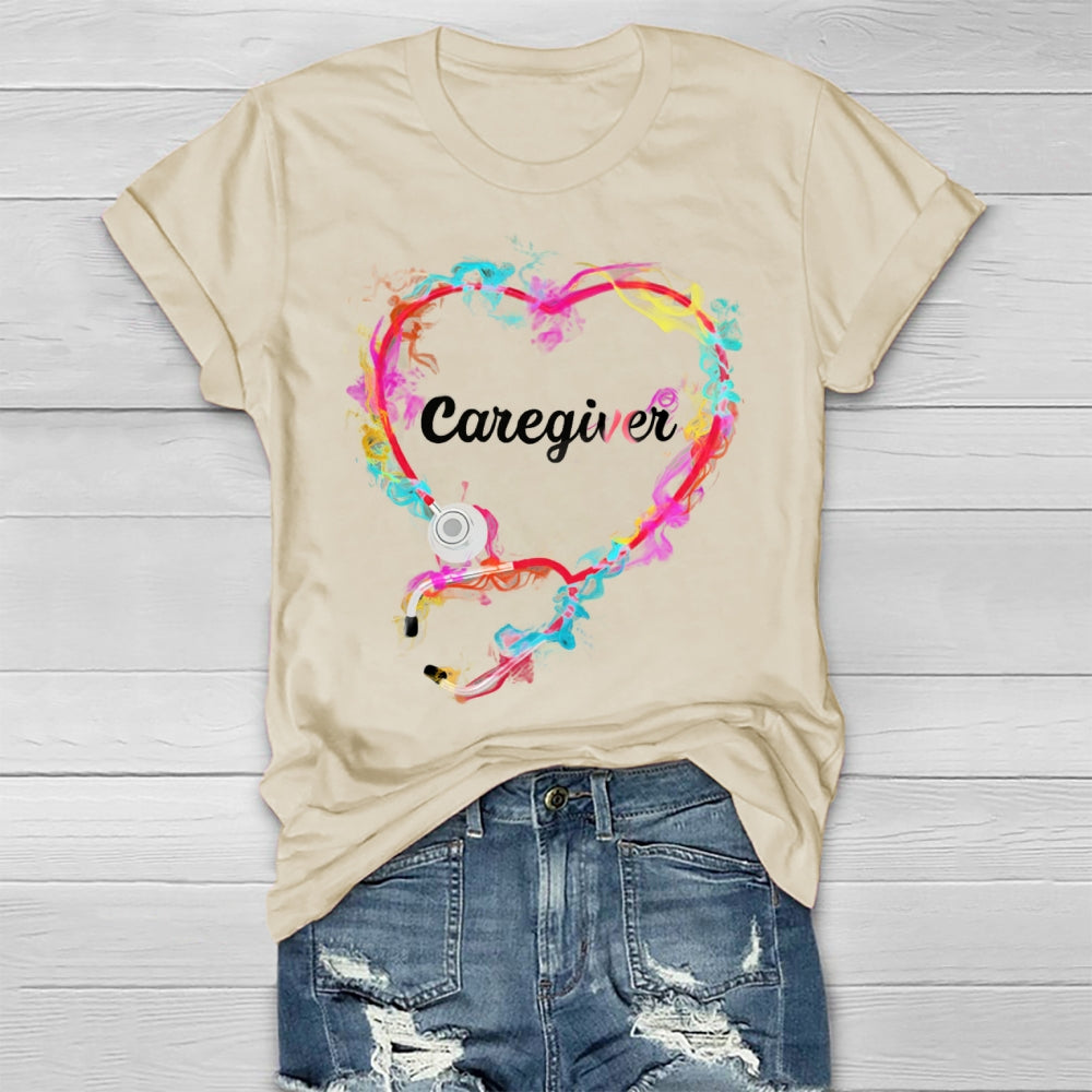 Caregiver Stethoscope Healthwear T-shirt