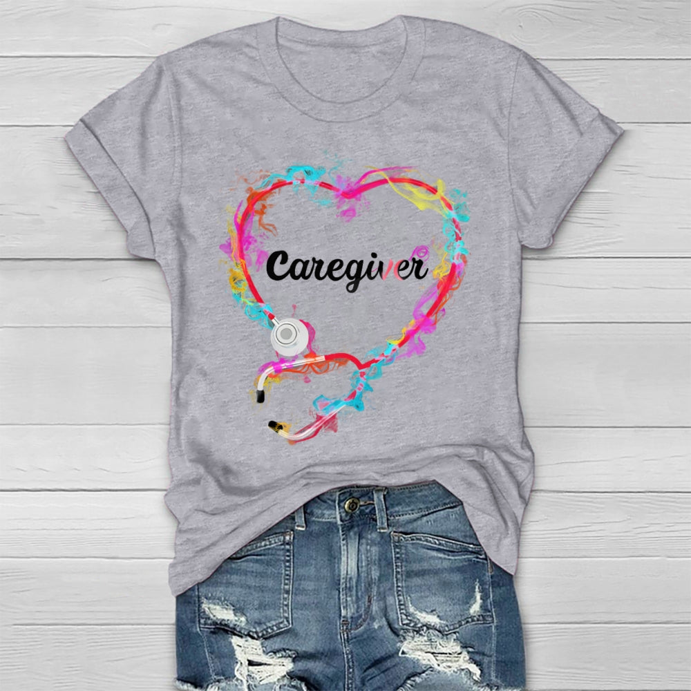 Caregiver Stethoscope Healthwear T-shirt