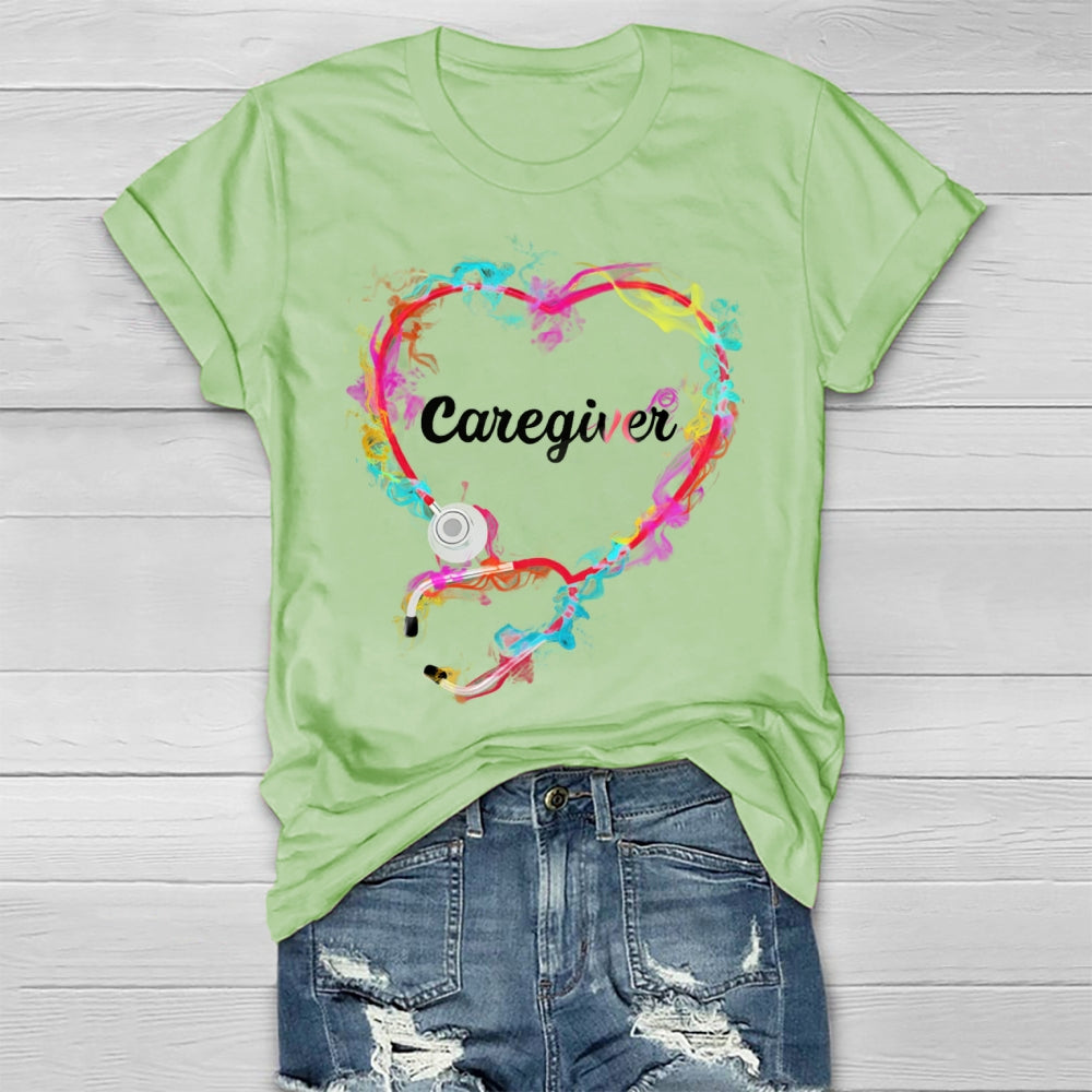 Caregiver Stethoscope Healthwear T-shirt