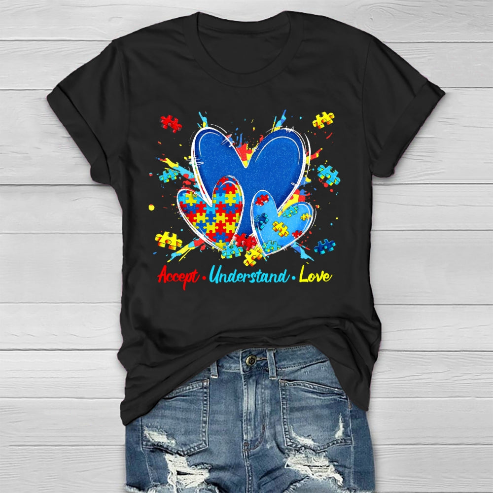 Accept Understand Love Autism Awareness Healthwear T-shirt