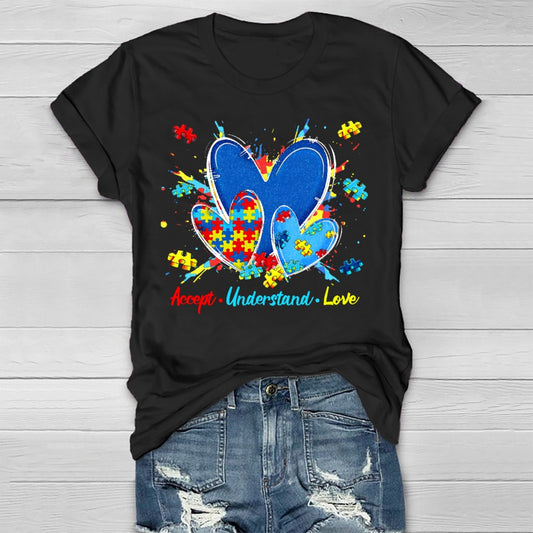 Accept Understand Love Autism Awareness Healthwear T-shirt