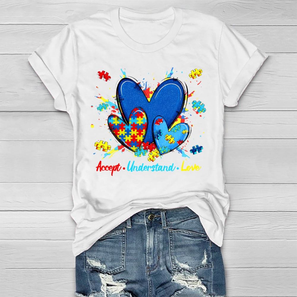 Accept Understand Love Autism Awareness Healthwear T-shirt