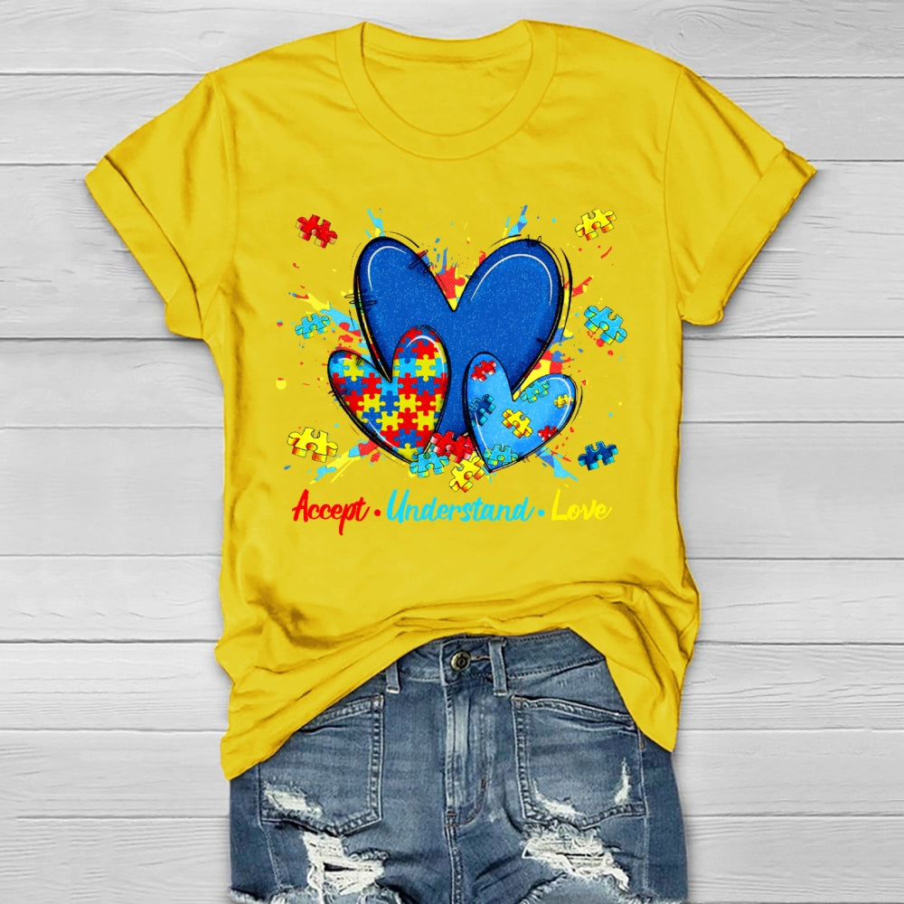 Accept Understand Love Autism Awareness Healthwear T-shirt