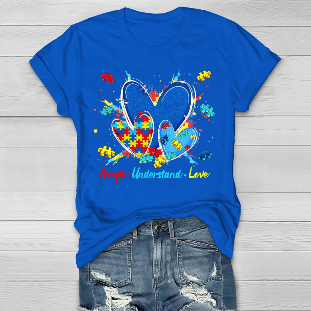 Accept Understand Love Autism Awareness Healthwear T-shirt