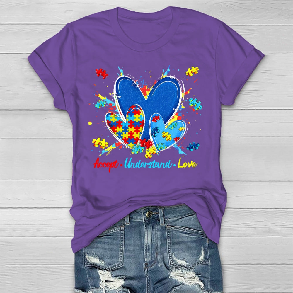 Accept Understand Love Autism Awareness Healthwear T-shirt