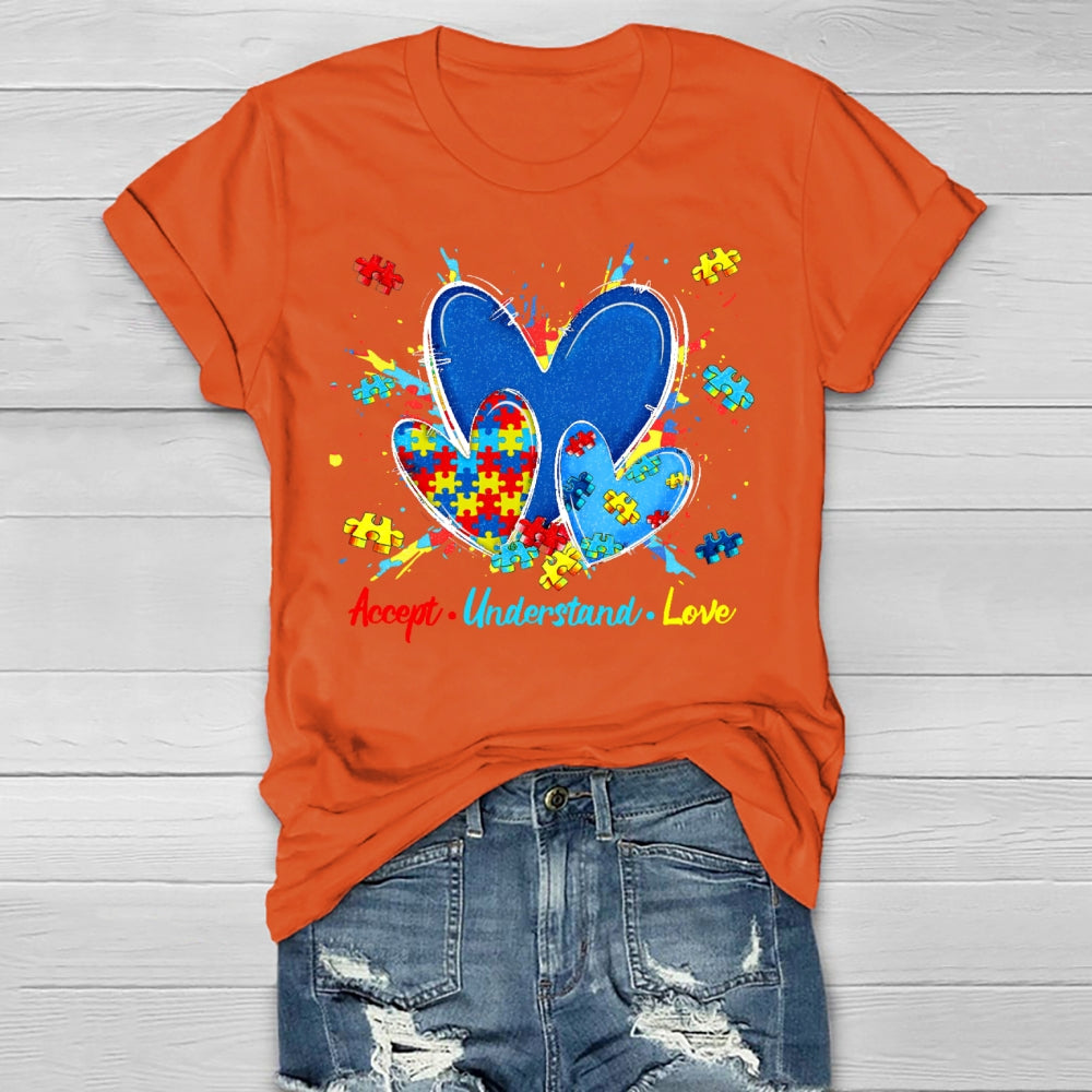 Accept Understand Love Autism Awareness Healthwear T-shirt