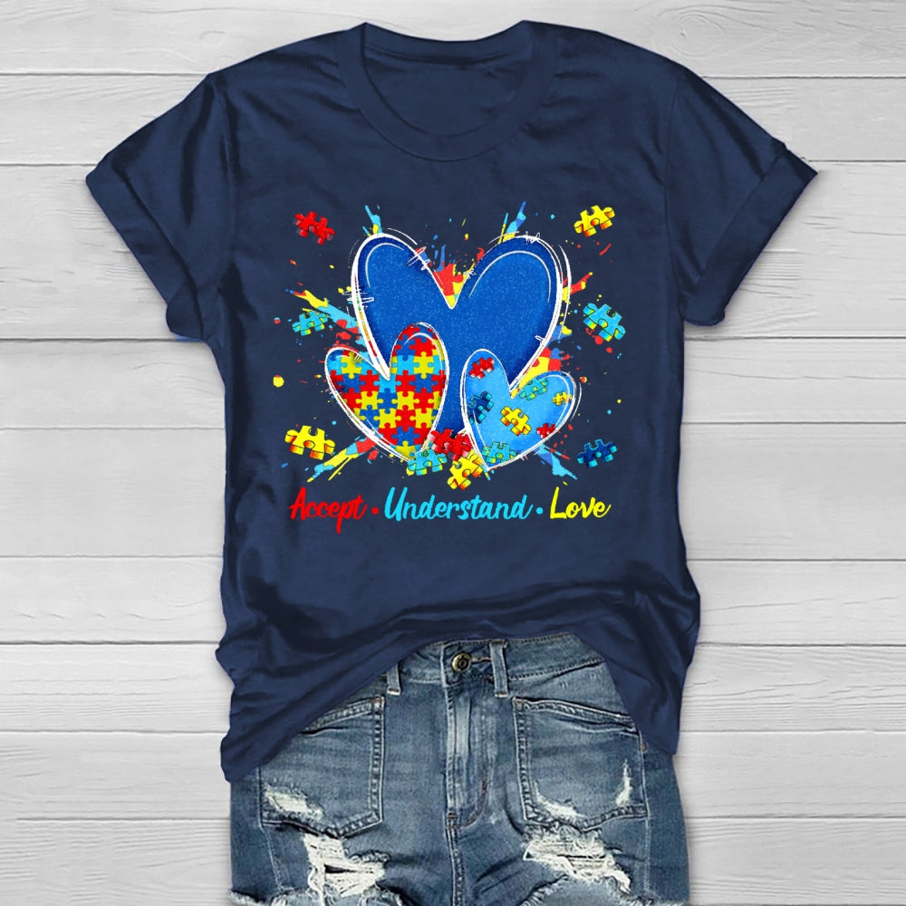 Accept Understand Love Autism Awareness Healthwear T-shirt