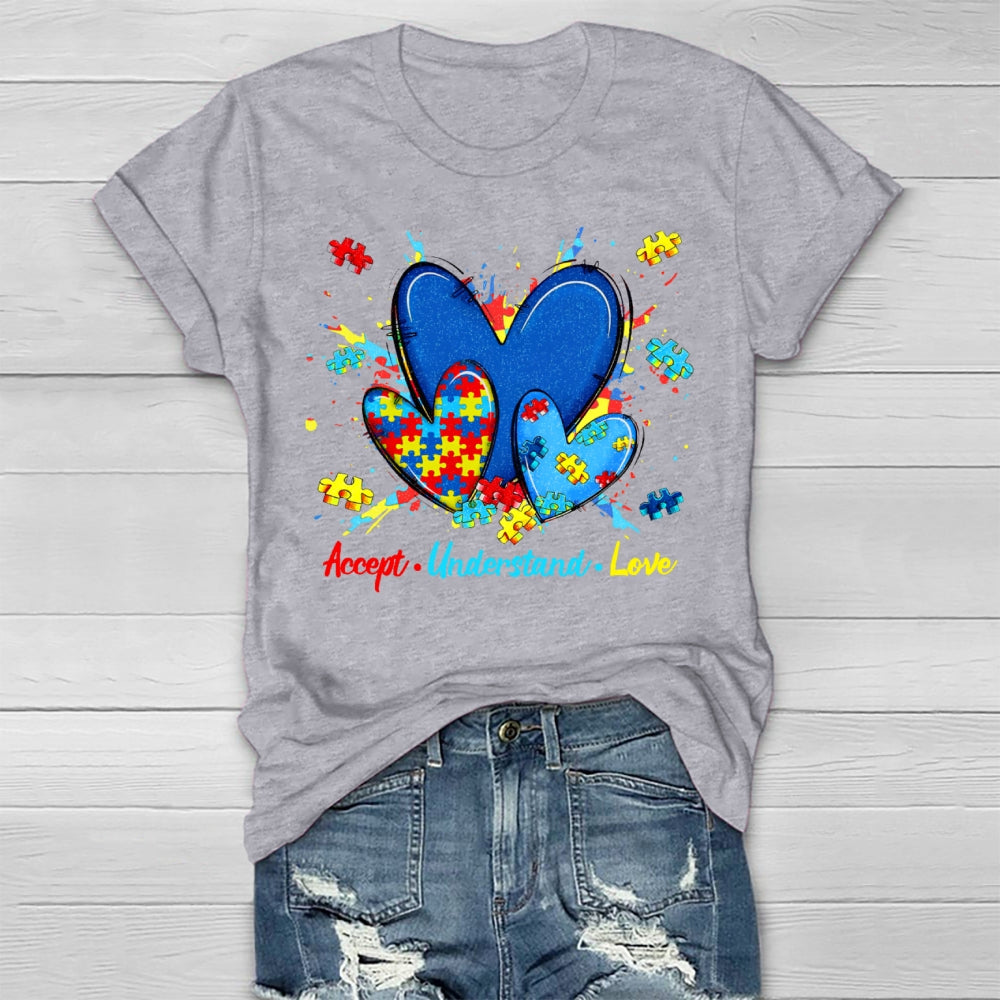 Accept Understand Love Autism Awareness Healthwear T-shirt