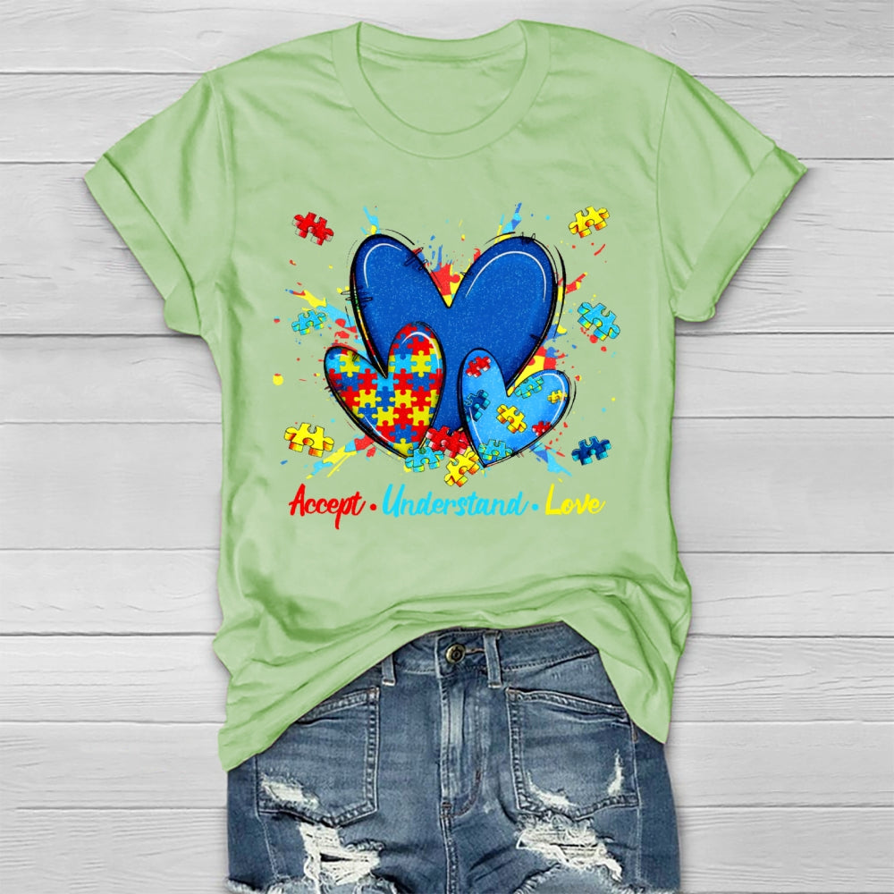 Accept Understand Love Autism Awareness Healthwear T-shirt