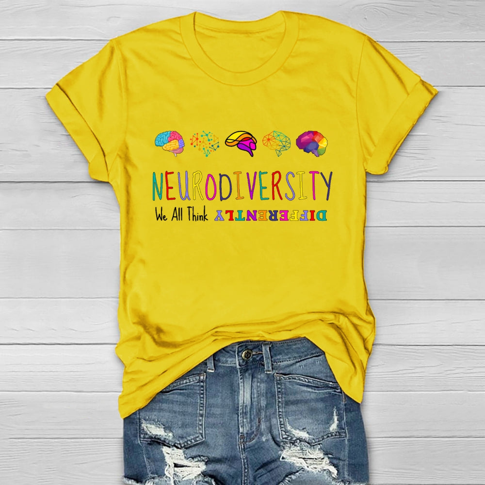 We All Think Differently Neurodiversity Healthwear T-shirt