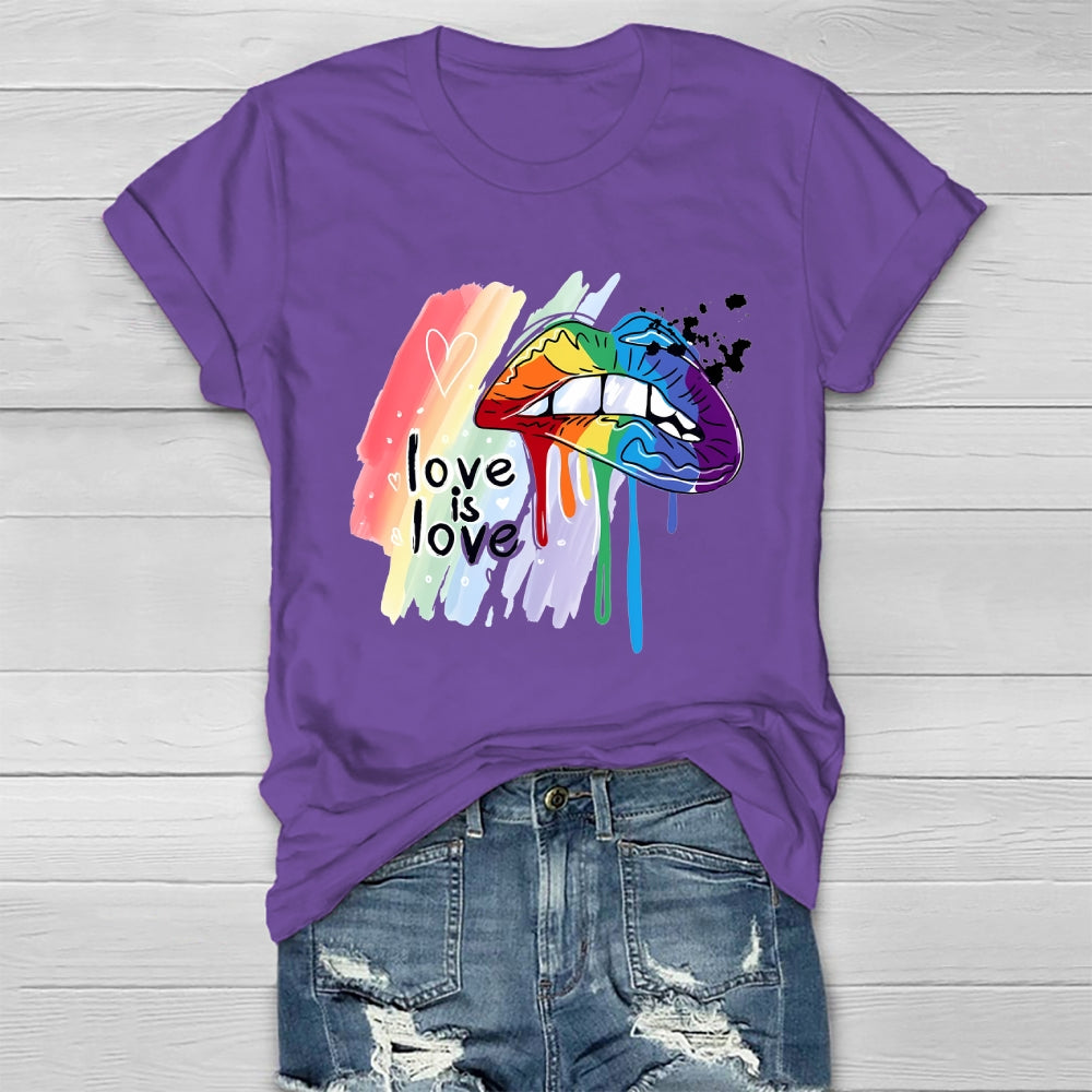 Love Is Love Lips Healthwear T-shirt